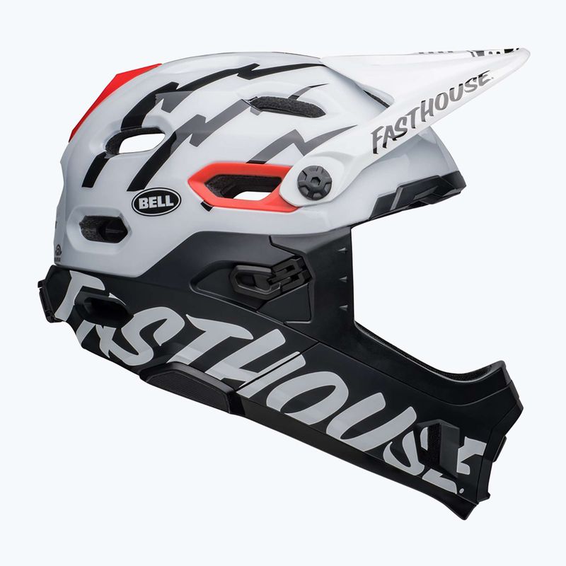 Cyklistická prilba Bell FF Super DH MIPS Spherical fasthouse matte gloss black/white 2
