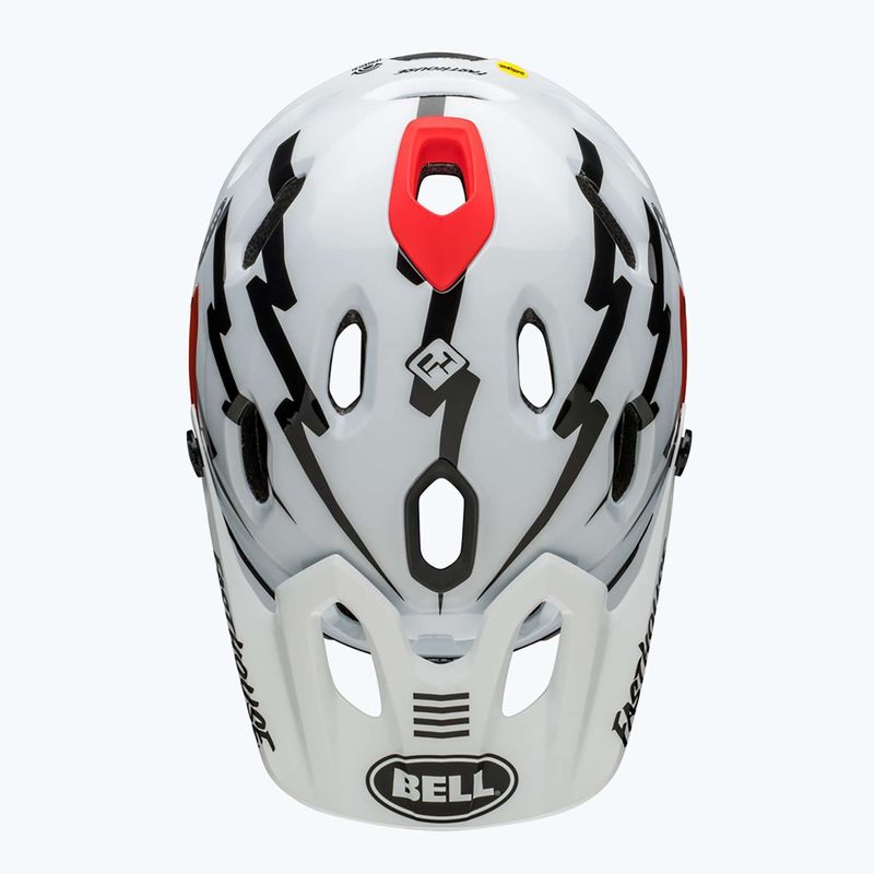 Cyklistická prilba Bell FF Super DH MIPS Spherical fasthouse matte gloss black/white 6