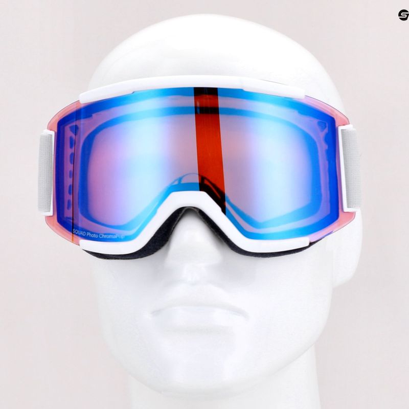 Lyžiarske okuliare Smith Squad white vapor/chromapop photochromic red mirror M668 8