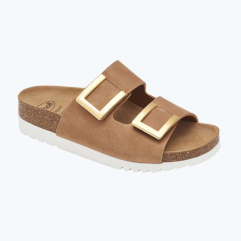 Dámske šľapky Scholl Montery 2 Straps Ad Med cognac 8