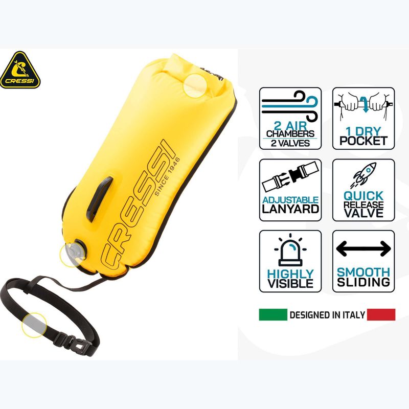 Záchranná bójka Cressi Glide Pro yellow 12
