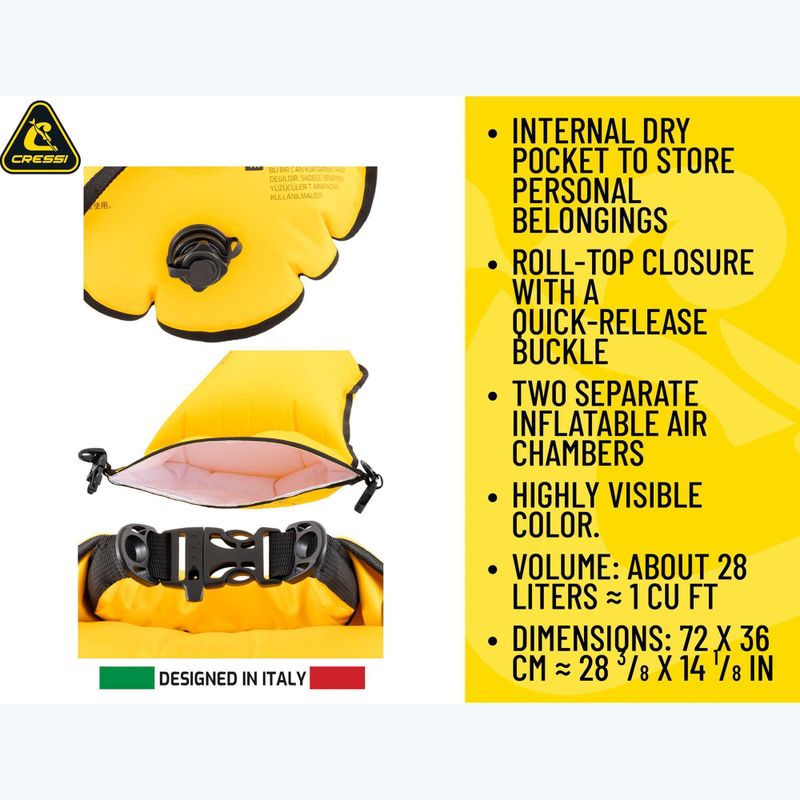 Záchranná bójka Cressi Glide Pro yellow 13