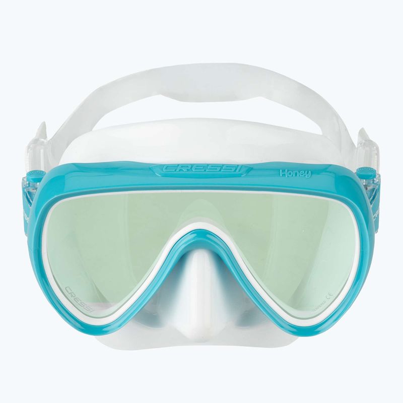 Dámska potápačská maska Cressi Honey 420 UV white/aquamarine/blue/orange 2