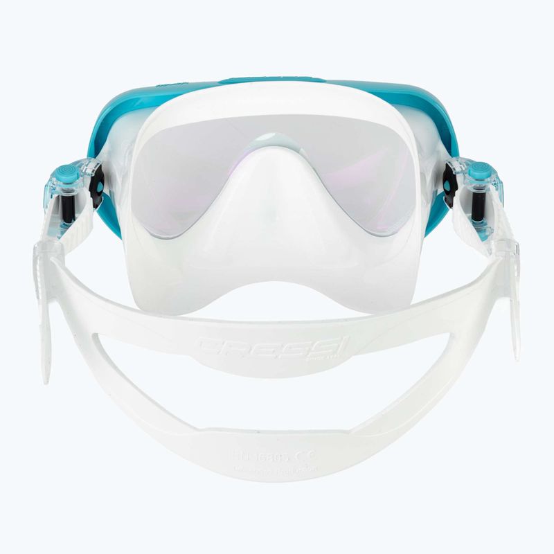 Dámska potápačská maska Cressi Honey 420 UV white/aquamarine/blue/orange 4