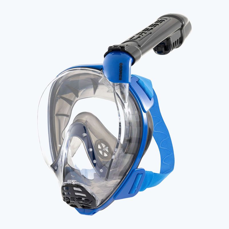 Celotvárová maska na šnorchlovanie Cressi Komodo Full Face blue/black 5