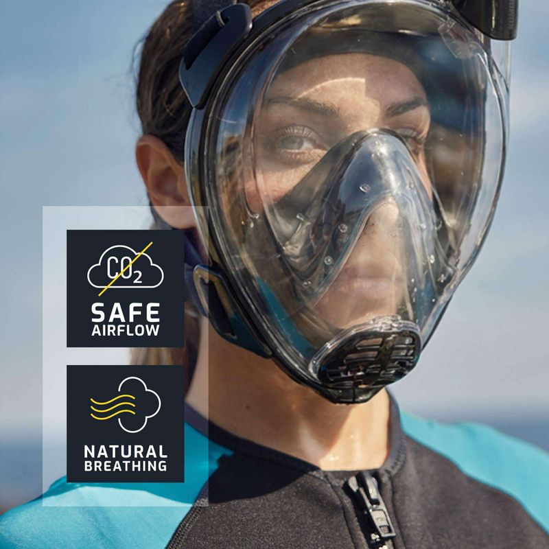 Celotvárová maska na šnorchlovanie Cressi Komodo Full Face blue/black 12