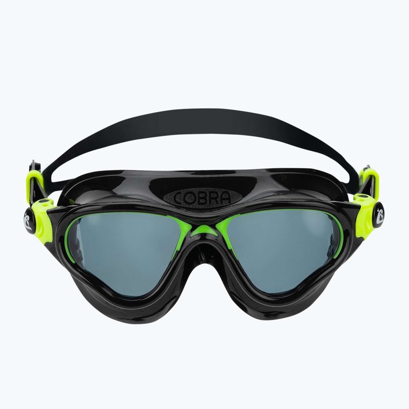 Plavecké okuliare Cressi Cobra black/black/lime smoked 2