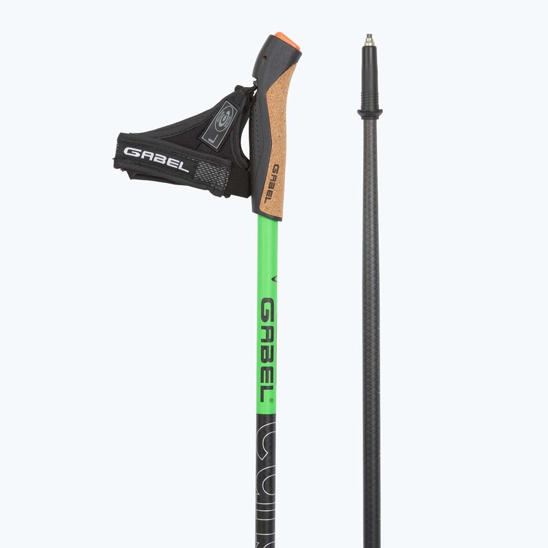 Nordic walking palice GABEL Carbon XT 2S 80 F.L. black/lime 3