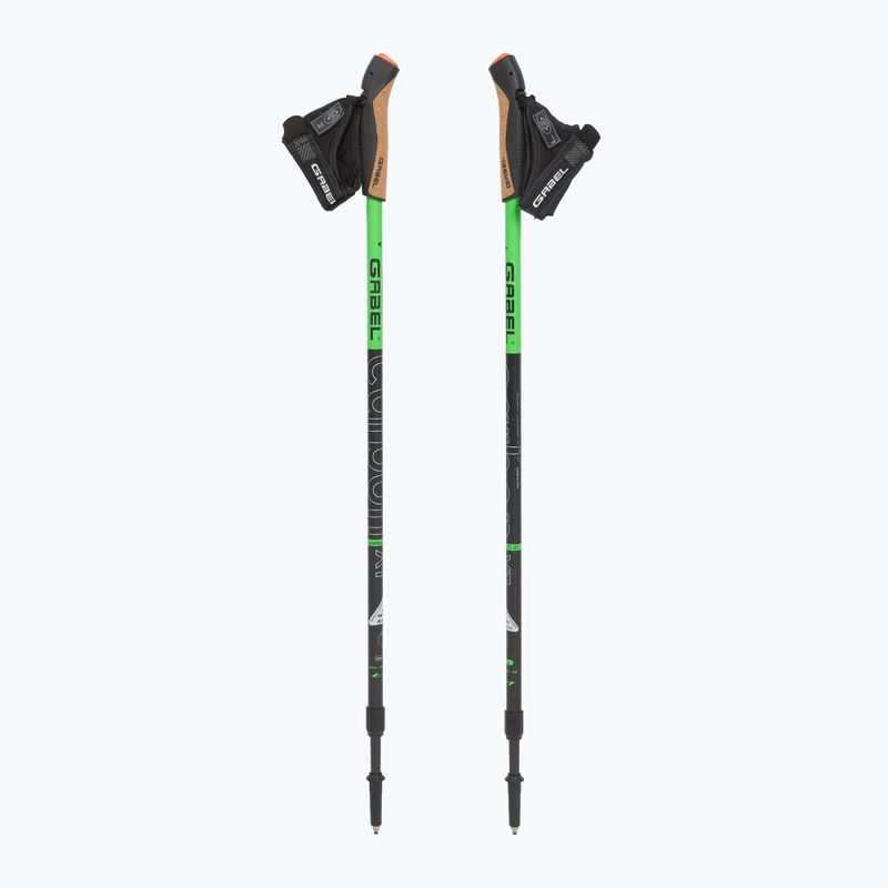 Nordic walking palice GABEL Carbon XT 2S 80 F.L. black/lime 5