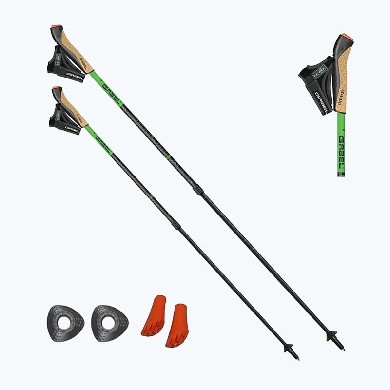 Nordic walking palice GABEL Carbon XT 2S 80 F.L. black/lime 8