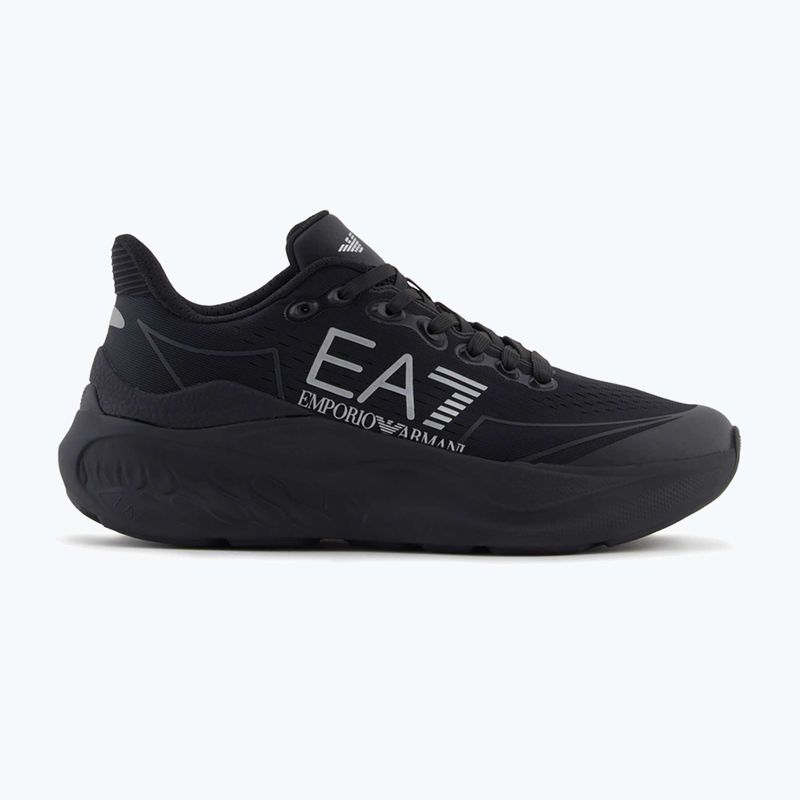 Topánky EA7 Emporio Armani Wave Cracking full black / silver 8