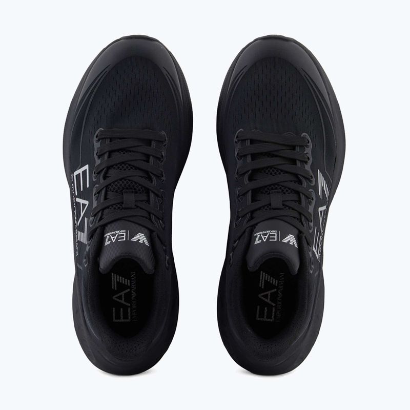 Topánky EA7 Emporio Armani Wave Cracking full black / silver 12