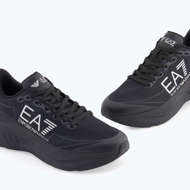 Topánky EA7 Emporio Armani Wave Cracking full black / silver 13