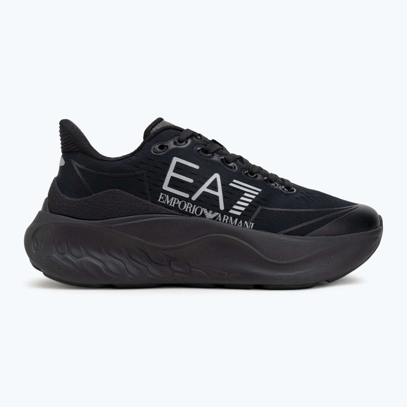 Topánky EA7 Emporio Armani Wave Cracking full black / silver 2