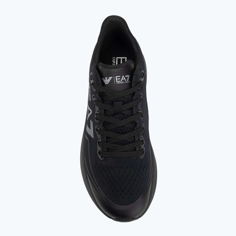 Topánky EA7 Emporio Armani Wave Cracking full black / silver 5