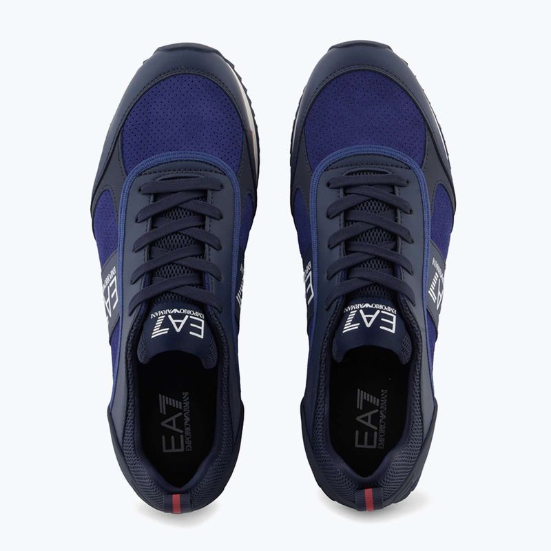 Topánky EA7 Emporio Armani Black & White Suede sky captain / deep cobal / mineral 12