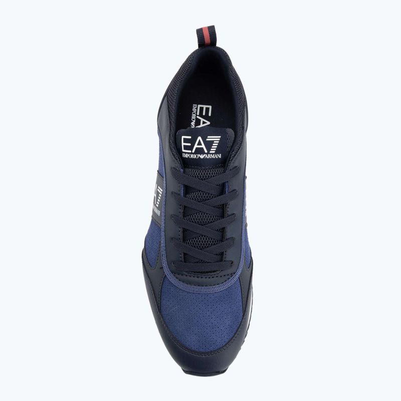 Topánky EA7 Emporio Armani Black & White Suede sky captain / deep cobal / mineral 5