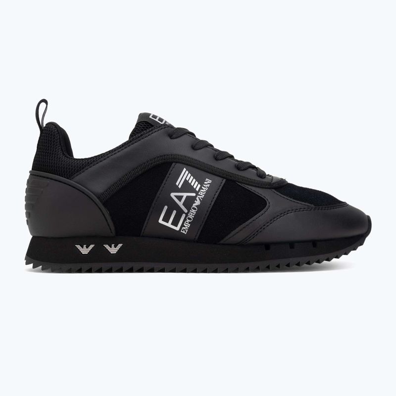 Topánky EA7 Emporio Armani Black & White Suede triple black micropunch 2