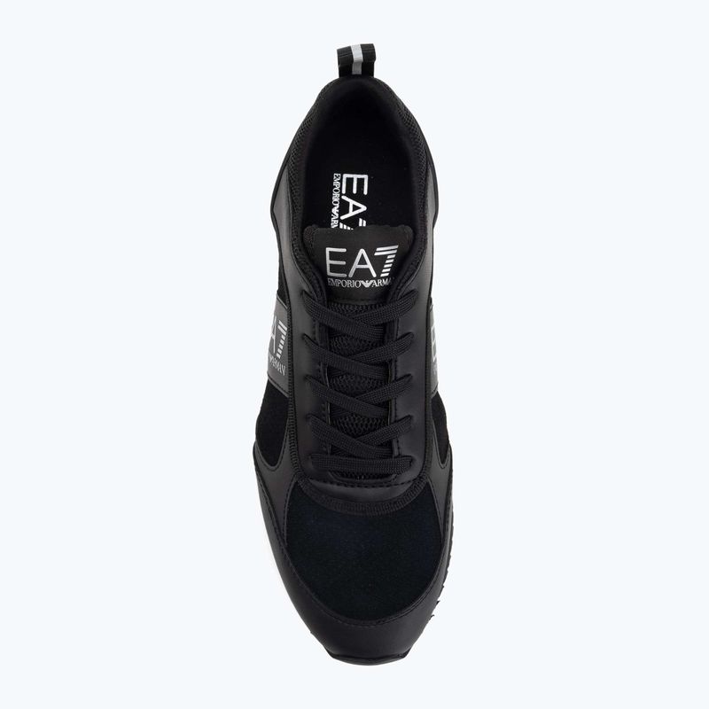 Topánky EA7 Emporio Armani Black & White Suede triple black micropunch 5