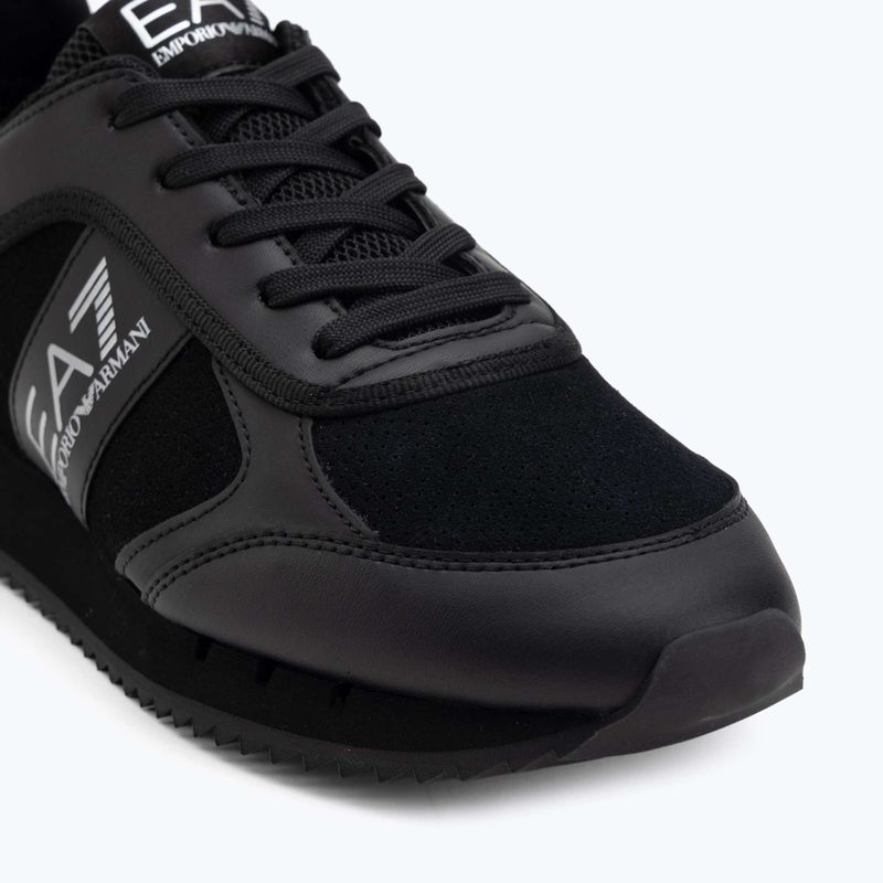 Topánky EA7 Emporio Armani Black & White Suede triple black micropunch 7