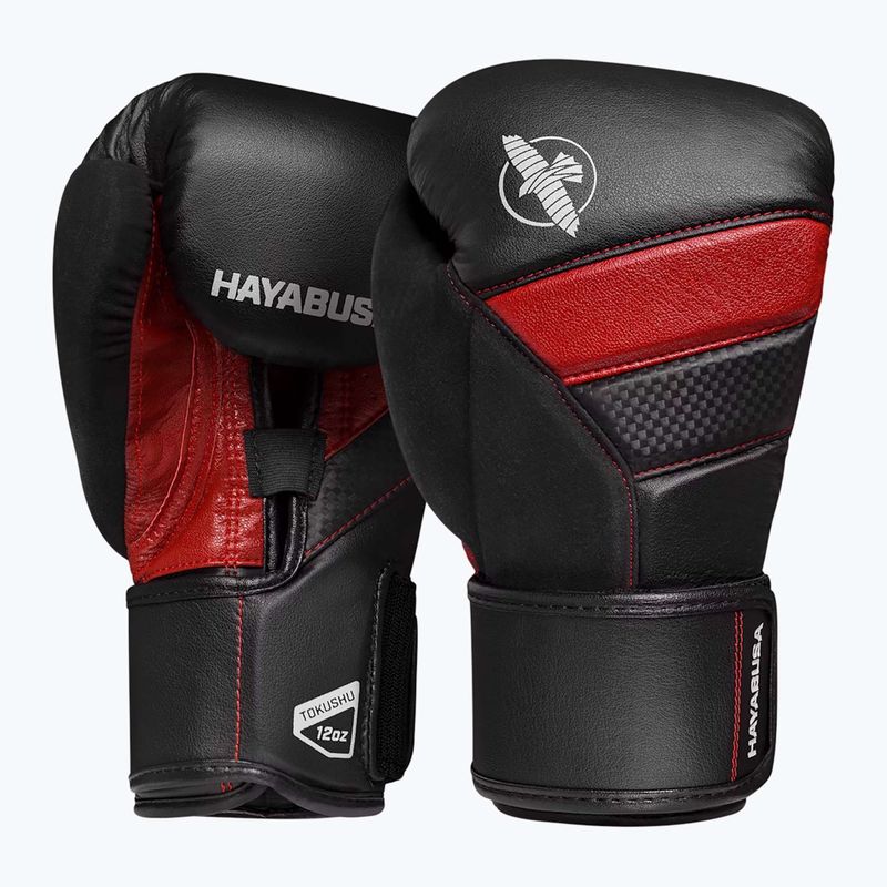 Boxerské rukavice Hayabusa T3 black/red 2