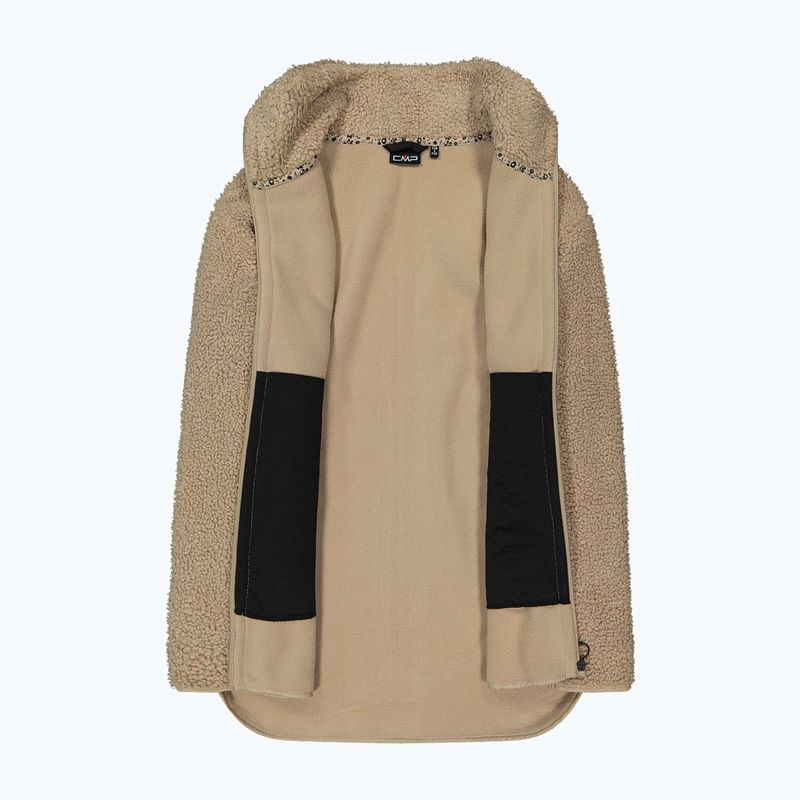 Dámsky kabát CMP 35P3846 Long Teddy Highloft cookie 4