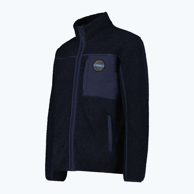 Pánska bunda CMP 35P3877 Teddy Highloft black/blue 3