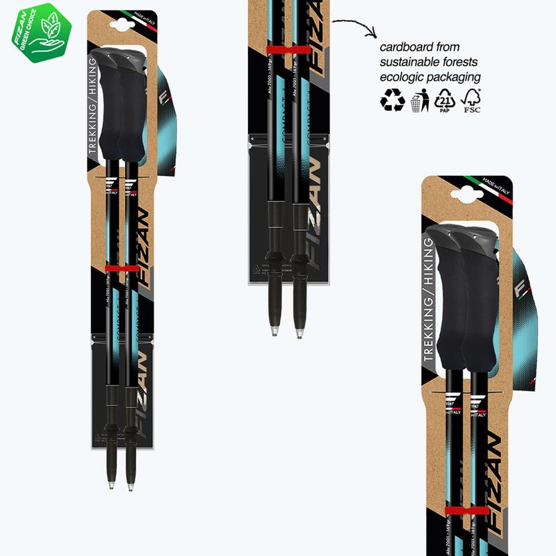 Trekingové palice  Fizan Compact Tech 4 light blue 6