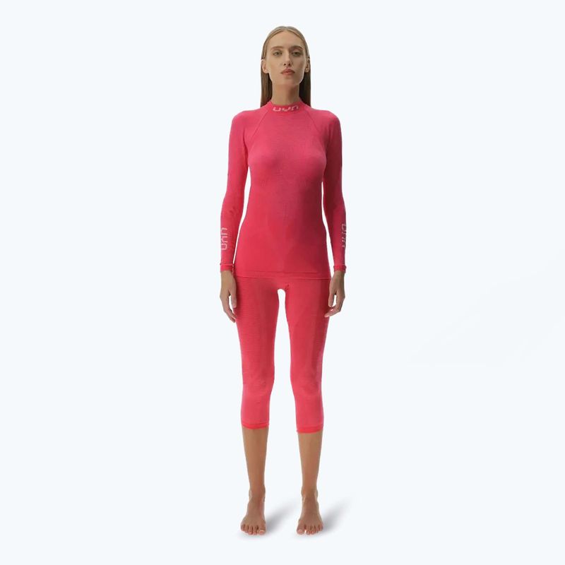Dámska termoakčná mikina UYN Elevation Biomorph LS Turtle Neck pink yarrow 2
