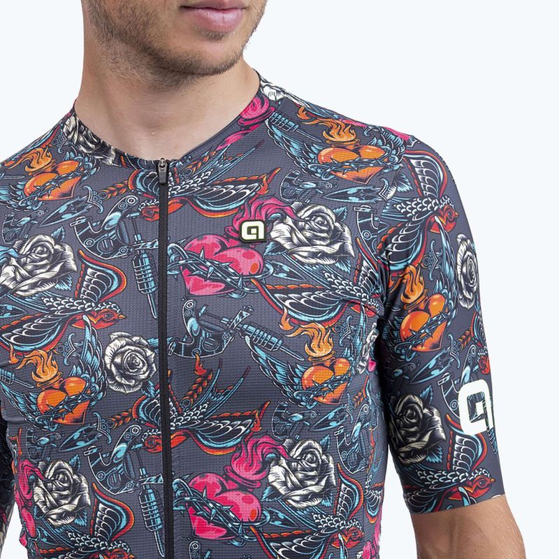 Pánsky cyklistický dres Alé Tattoo šedý L22111403 3