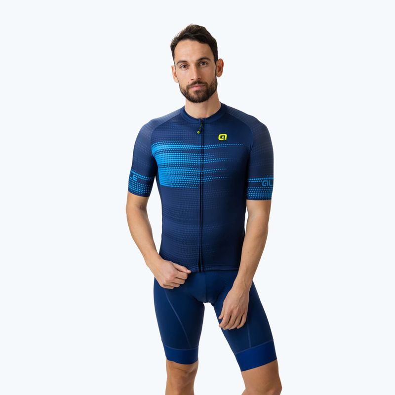 Pánsky cyklistický dres Alé Turbo tmavomodrý L22130402 2