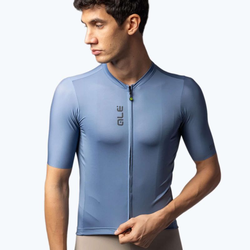 Pánsky cyklistický dres Alé Color Block steel blue 3