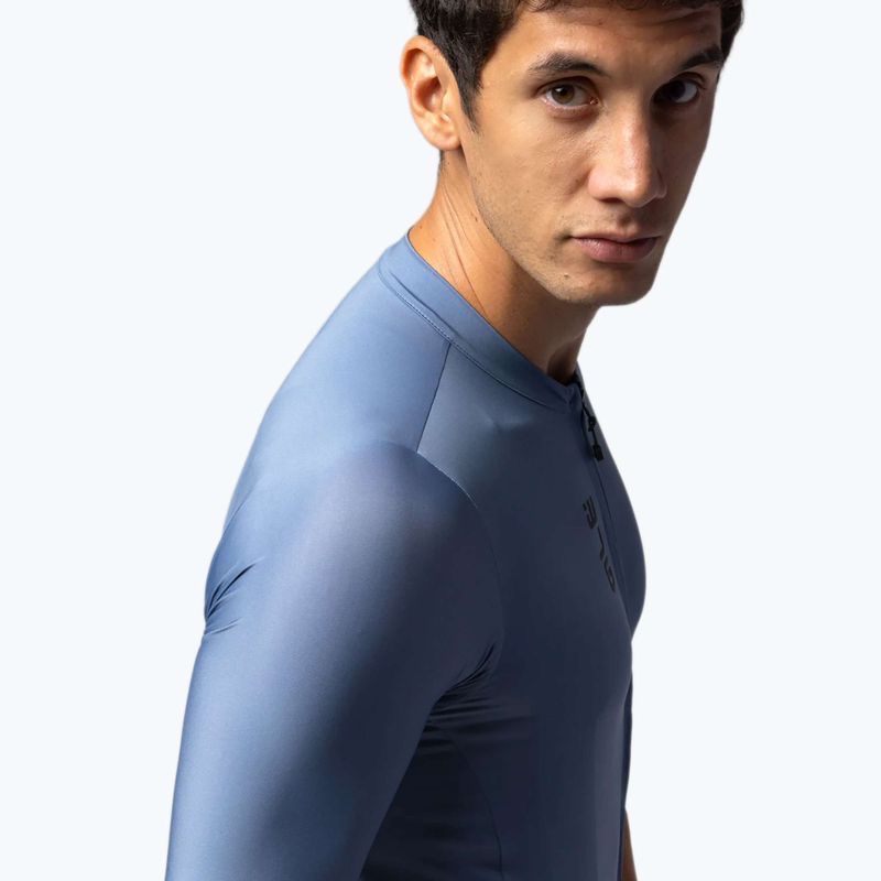 Pánsky cyklistický dres Alé Color Block steel blue 4