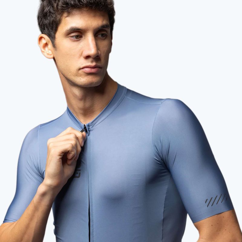Pánsky cyklistický dres Alé Color Block steel blue 5