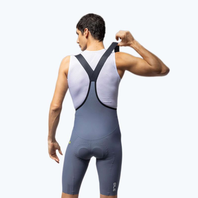 Pánske cyklistické šortky Alé Go Bibshorts steel 2
