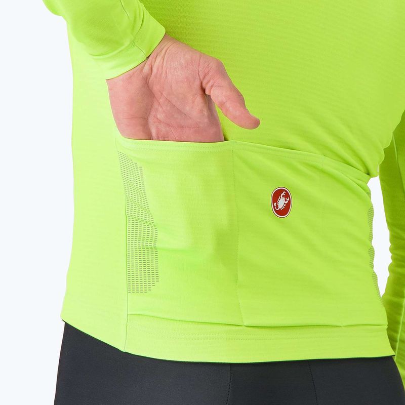 Pánske cyklistické tričko longsleeve Castelli Puro 4 electric lime 4