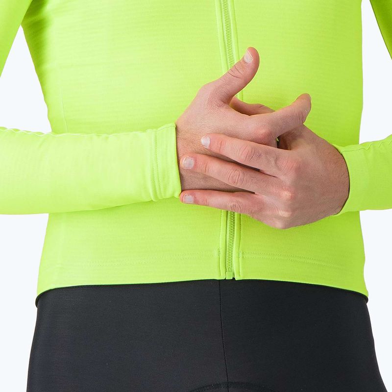 Pánske cyklistické tričko longsleeve Castelli Puro 4 electric lime 5