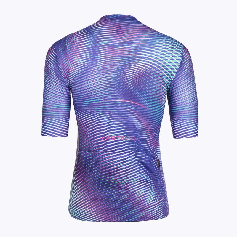 Dámsky cyklistický dres Castelli Cosmic Vortex multicolor ultraviolet rose 2
