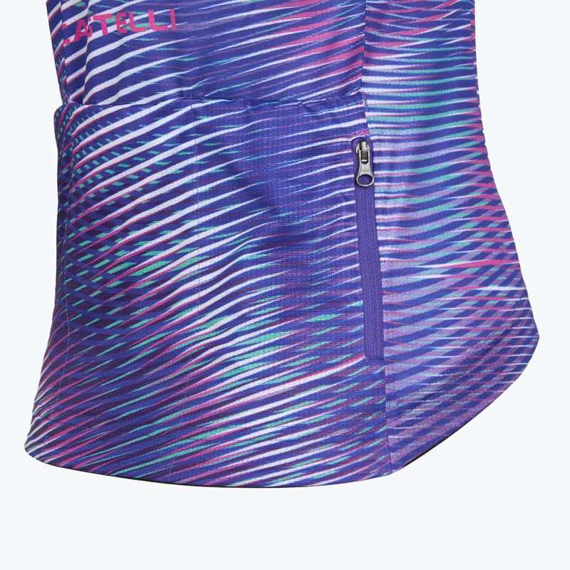 Dámsky cyklistický dres Castelli Cosmic Vortex multicolor ultraviolet rose 5