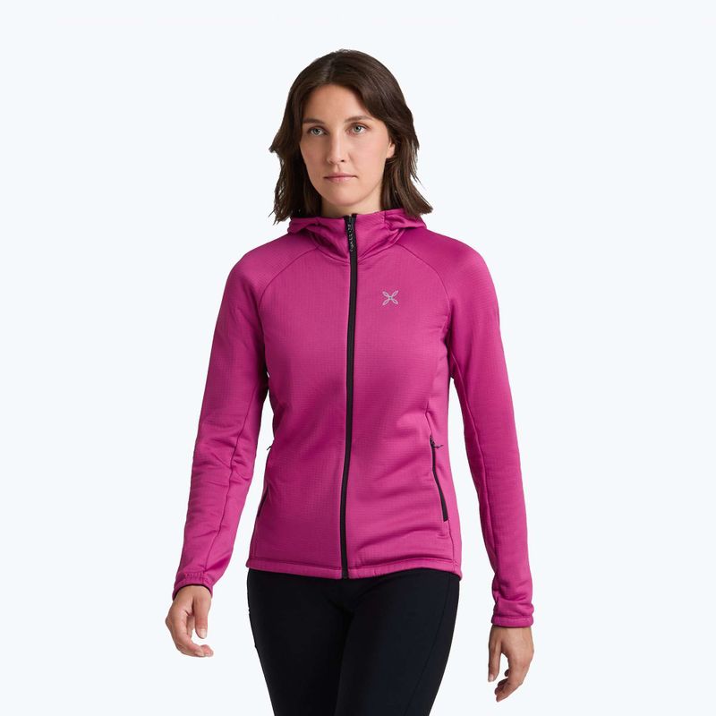 Dámska mikina Montura Fadis Grid Hooded Maglia red 4