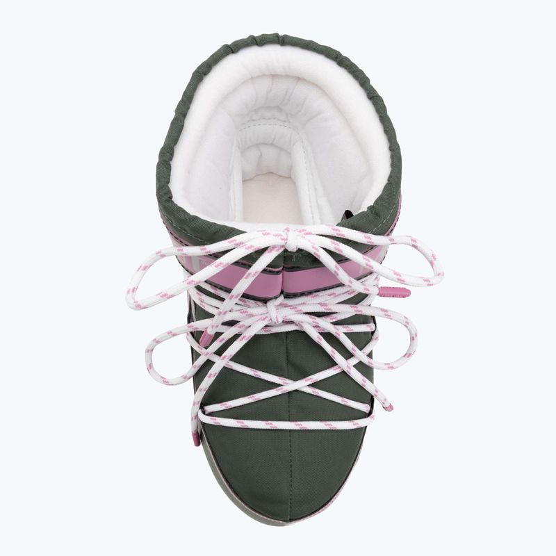 Dámske snehové topánky Moon Boot Icon Low Space Racing forest green/silver/pink 5