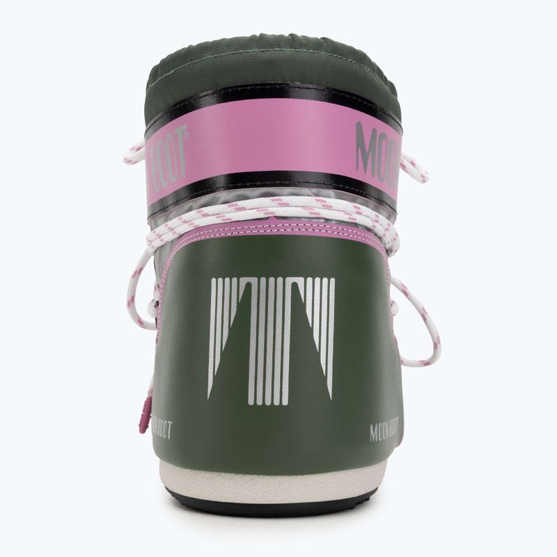 Dámske snehové topánky Moon Boot Icon Low Space Racing forest green/silver/pink 6