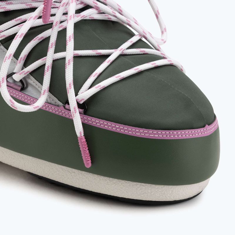 Dámske snehové topánky Moon Boot Icon Low Space Racing forest green/silver/pink 7