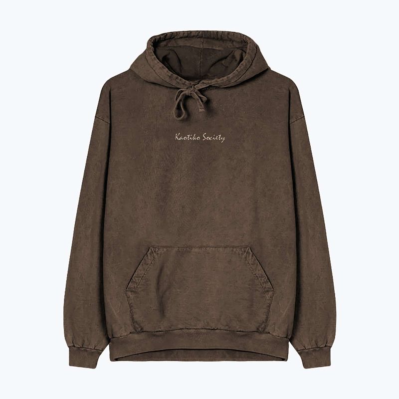 Pánska mikina Kaotiko Washed Vancouver Society brown 3