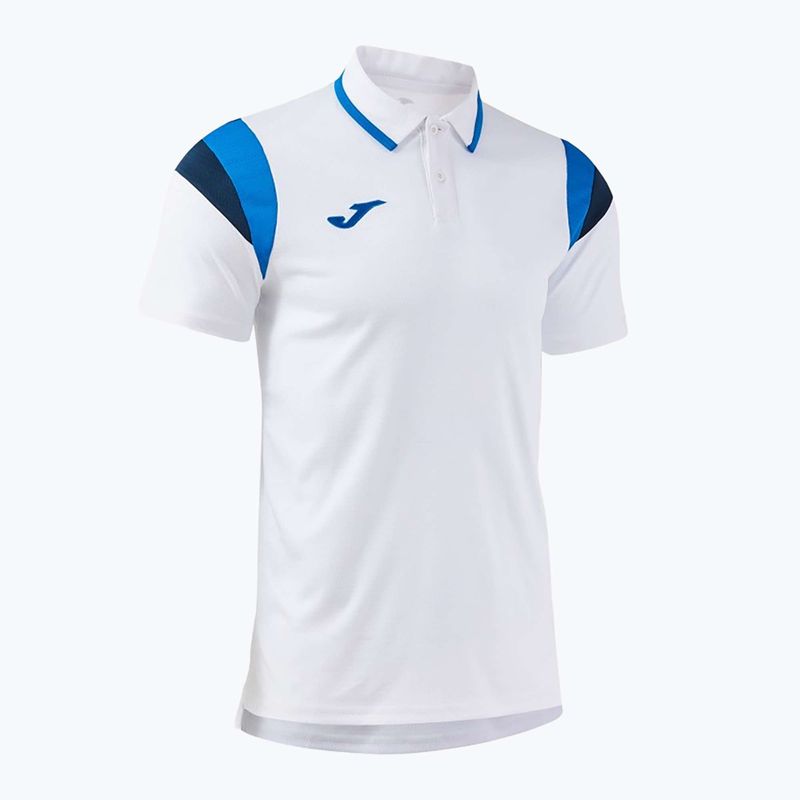 Pánske tenisové tričko Joma Terra Polo white/royal 3