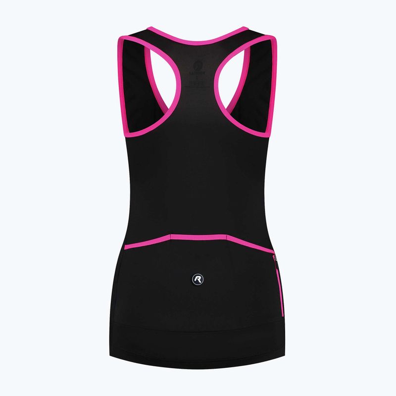 Dámsky cyklistický dres Rogelli Abbey Tank Top W black / pink 5