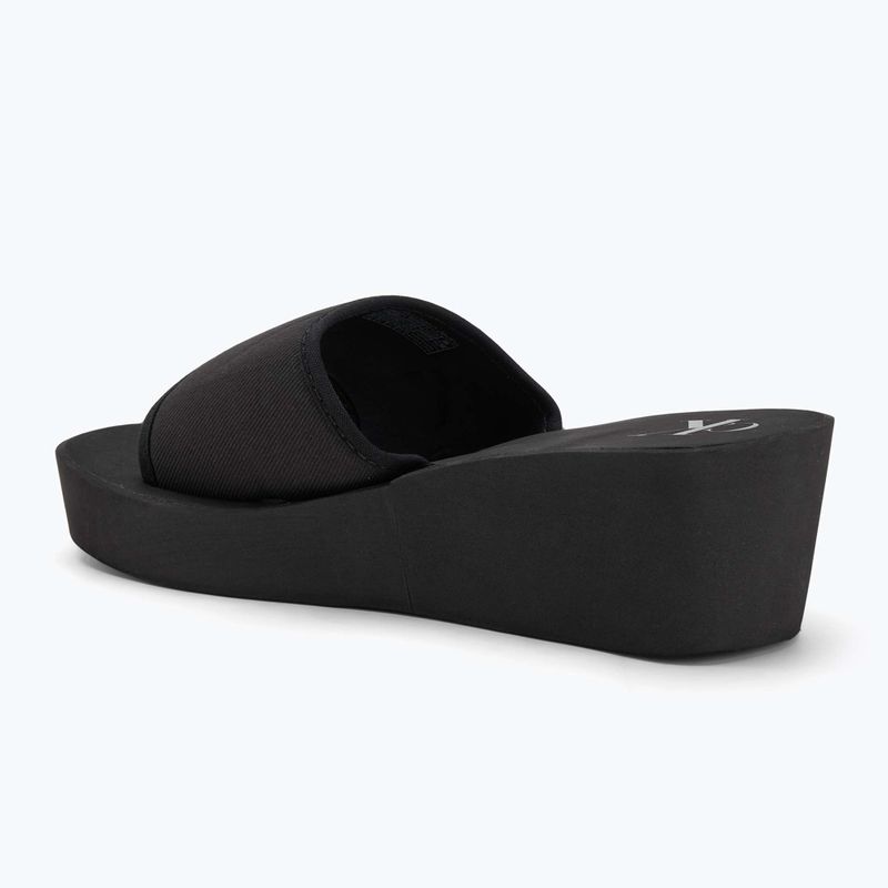 Calvin Klein dámske žabky YW0YW01725 Beach Wedge Slide Canvas triple black 3