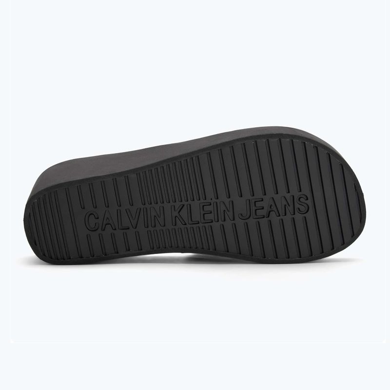 Calvin Klein dámske žabky YW0YW01725 Beach Wedge Slide Canvas triple black 4