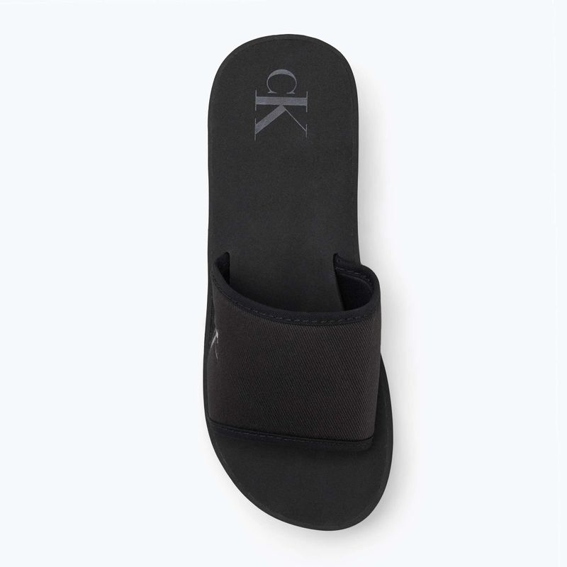 Calvin Klein dámske žabky YW0YW01725 Beach Wedge Slide Canvas triple black 5
