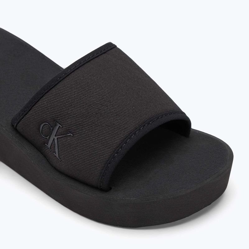 Calvin Klein dámske žabky YW0YW01725 Beach Wedge Slide Canvas triple black 7